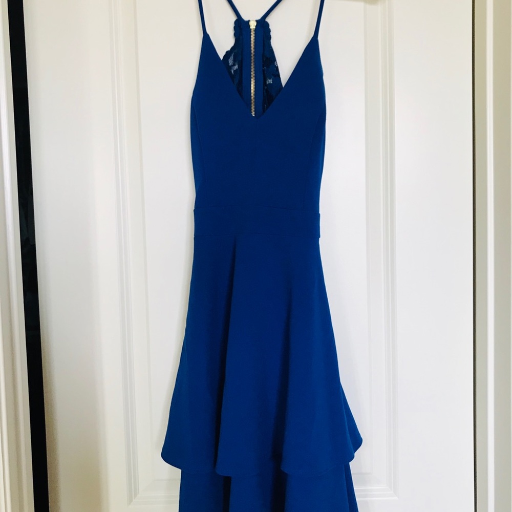 Blue skater dress